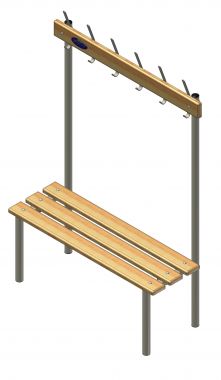 P 710 Скамья для раздевалки с крючками