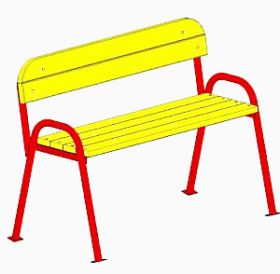Vadzaari 002 Скамья со спинкой для игровых площадок